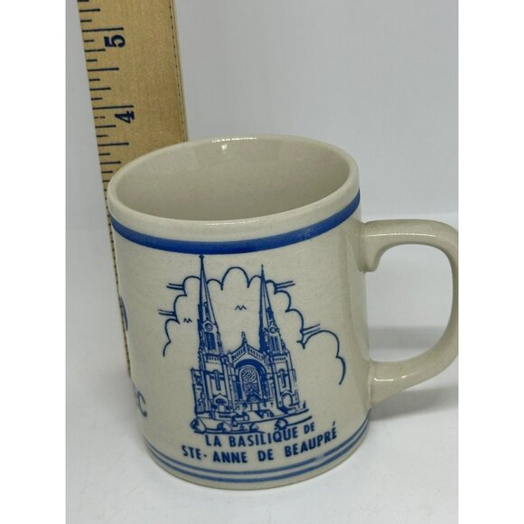 VTG La Basilique de Ste-Anne de Beaupré Quebec Souvenir Mug Ceramic Japan 3.25" - Picture 7 of 8